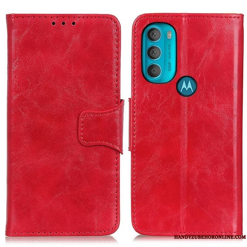 Flip Cover Moto G71 5G Læder Cover Dobbeltsidet Magnetisk Klap