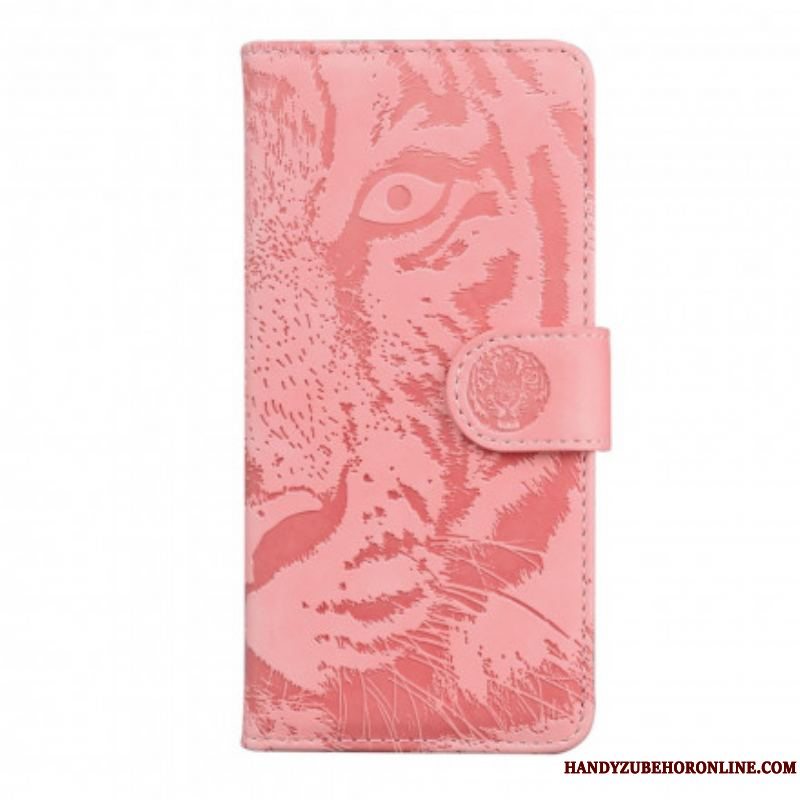 Flip Cover Motorola Edge 20 Pro Tiger Ansigtsprint