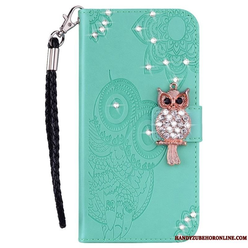 Flip Cover Samsung Galaxy A13 5G / A04s Ugle Mandala Og Charm