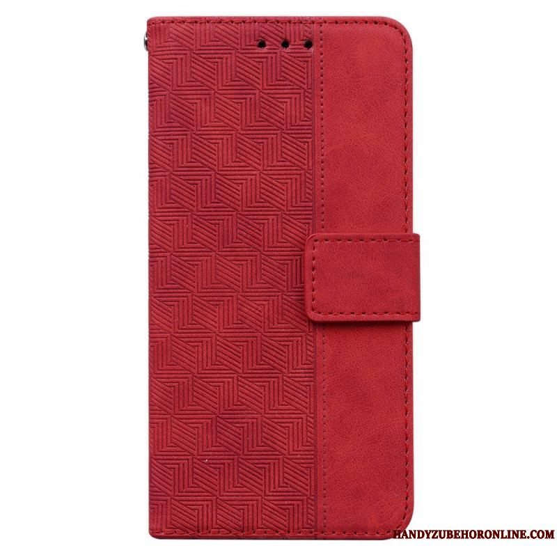 Flip Cover Samsung Galaxy A13 Med Snor Strappy Mønster