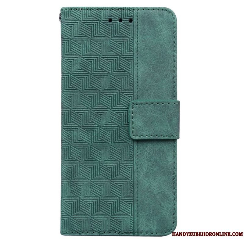 Flip Cover Samsung Galaxy A13 Med Snor Strappy Mønster