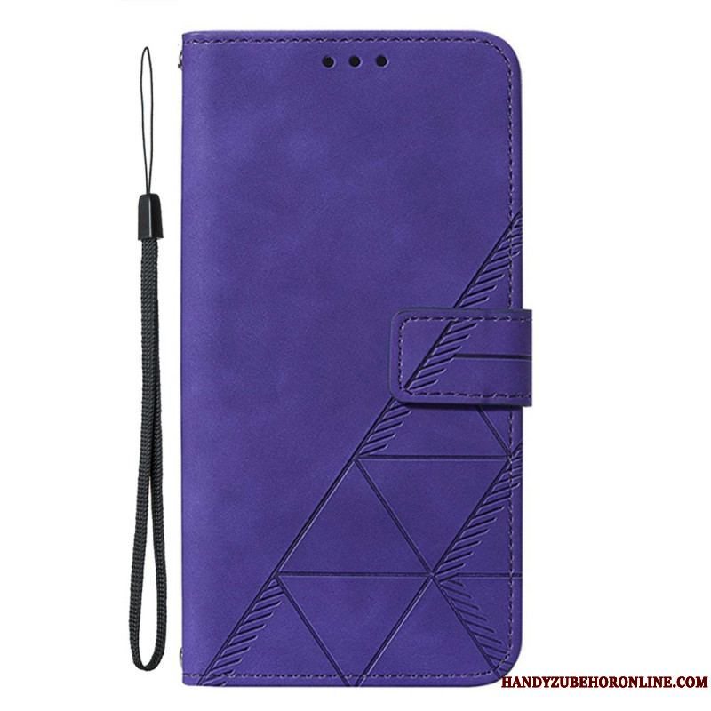 Flip Cover Samsung Galaxy A13 Mønster Med Rem