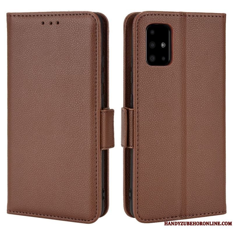 Flip Cover Samsung Galaxy A51 5G Læder Cover Flap Dobbelt Nye Farver