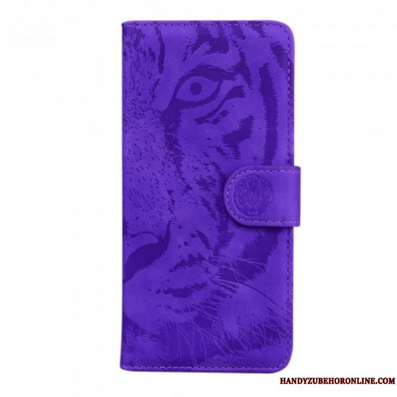 Flip Cover Samsung Galaxy A52 4G / A52 5G / A52s 5G Tiger Ansigtsprint