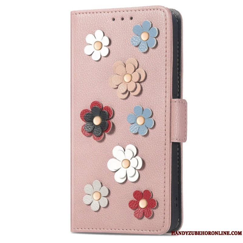 Flip Cover Samsung Galaxy A53 5G 3d Blomster