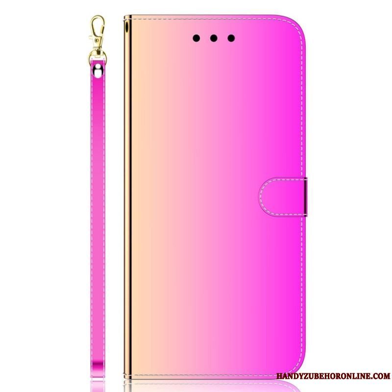 Flip Cover Samsung Galaxy A54 5G Spejl Og Snor