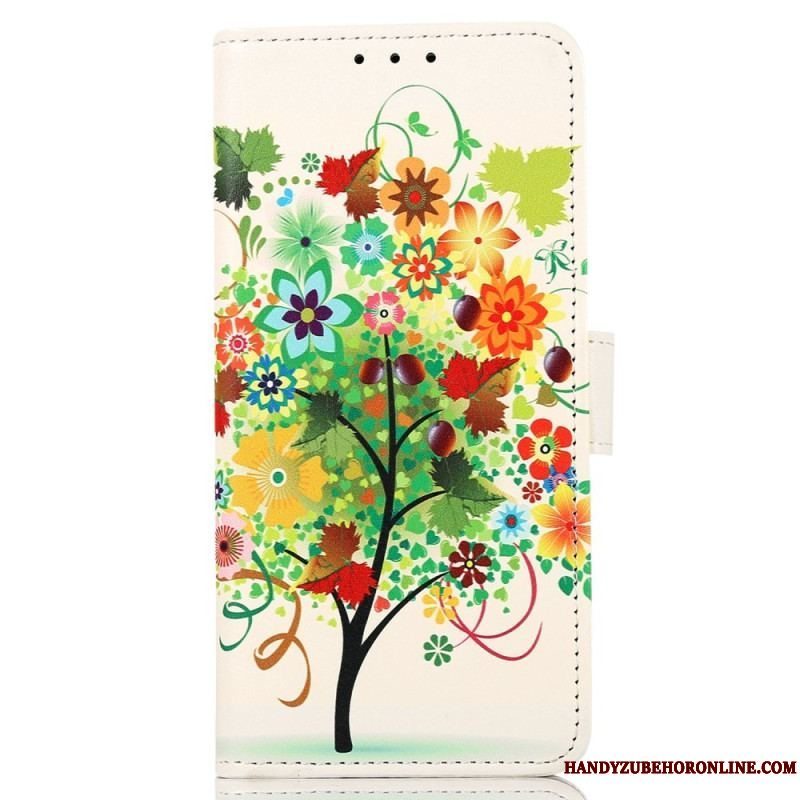 Flip Cover Samsung Galaxy M13 Blomstrende Træ