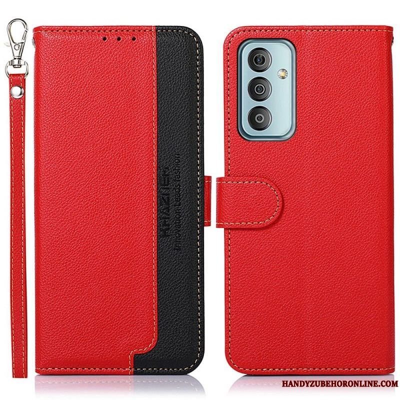 Flip Cover Samsung Galaxy M23 5G Lychee Style Rfid Khazneh