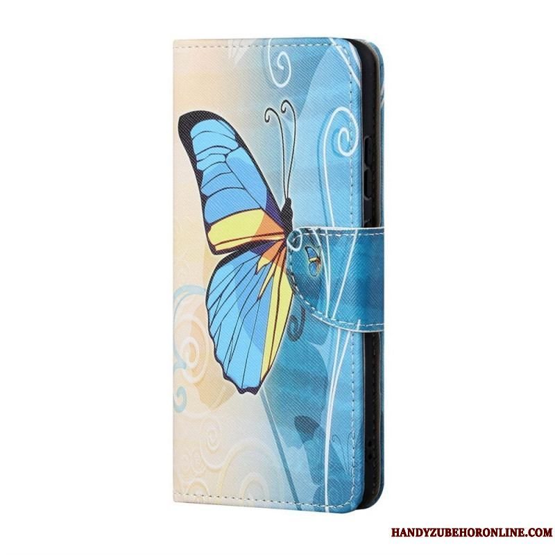 Flip Cover Samsung Galaxy M53 5G Farverige Sommerfugle