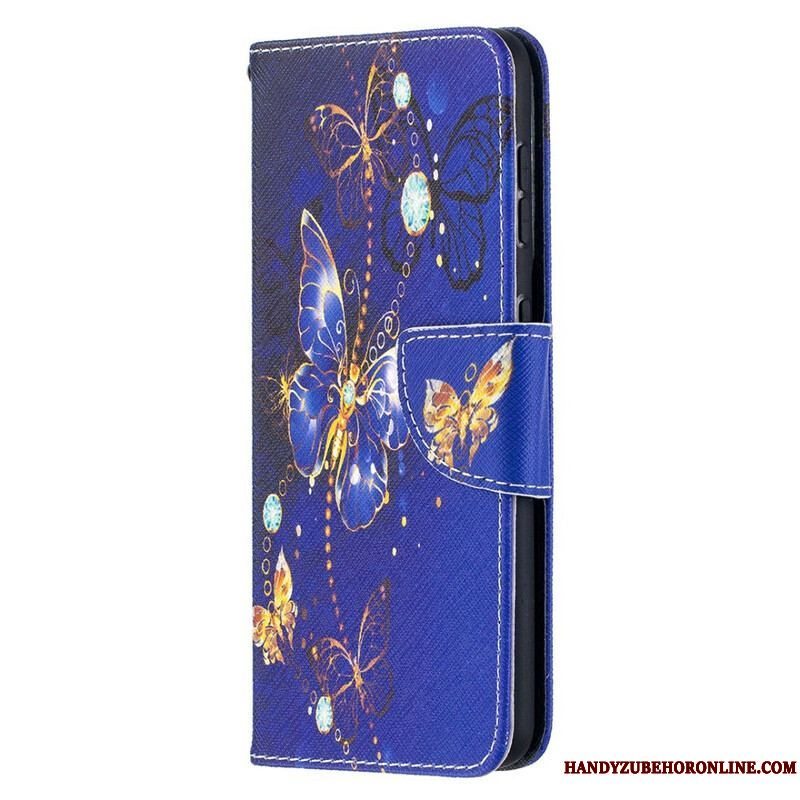 Flip Cover Samsung Galaxy S21 5G Sommerfugle Konger