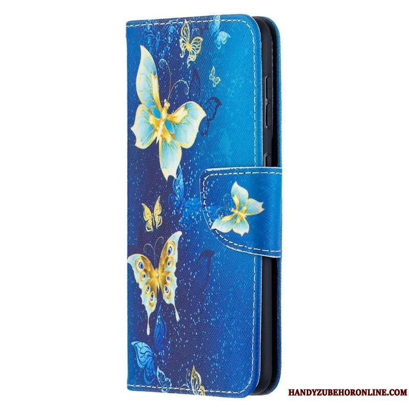 Flip Cover Samsung Galaxy S21 5G Sommerfugle Konger