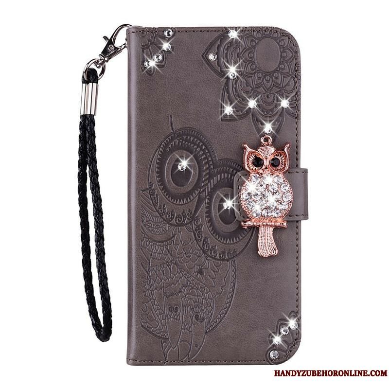 Flip Cover Samsung Galaxy S21 5G Ugle Mandala Og Charm