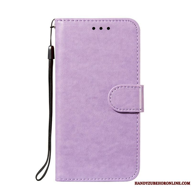 Flip Cover Samsung Galaxy S21 FE Med Snor Solid Color Series Strappy