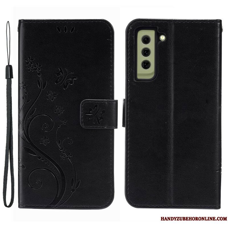 Flip Cover Samsung Galaxy S21 FE Sommerfugle I Vinden