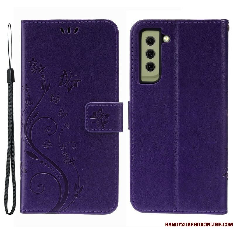 Flip Cover Samsung Galaxy S21 FE Sommerfugle I Vinden