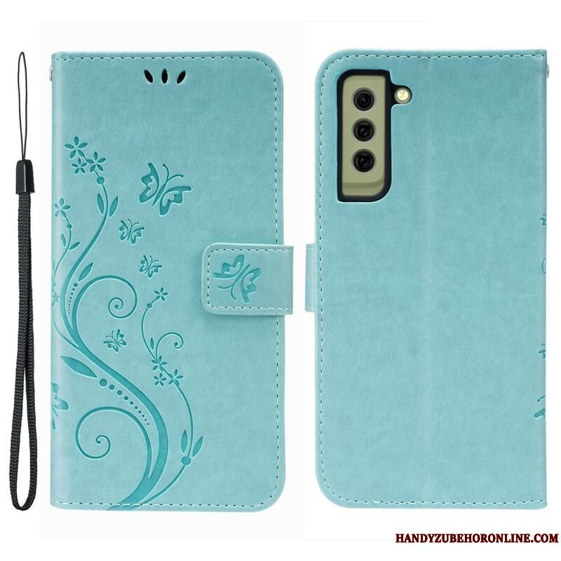 Flip Cover Samsung Galaxy S21 FE Sommerfugle I Vinden