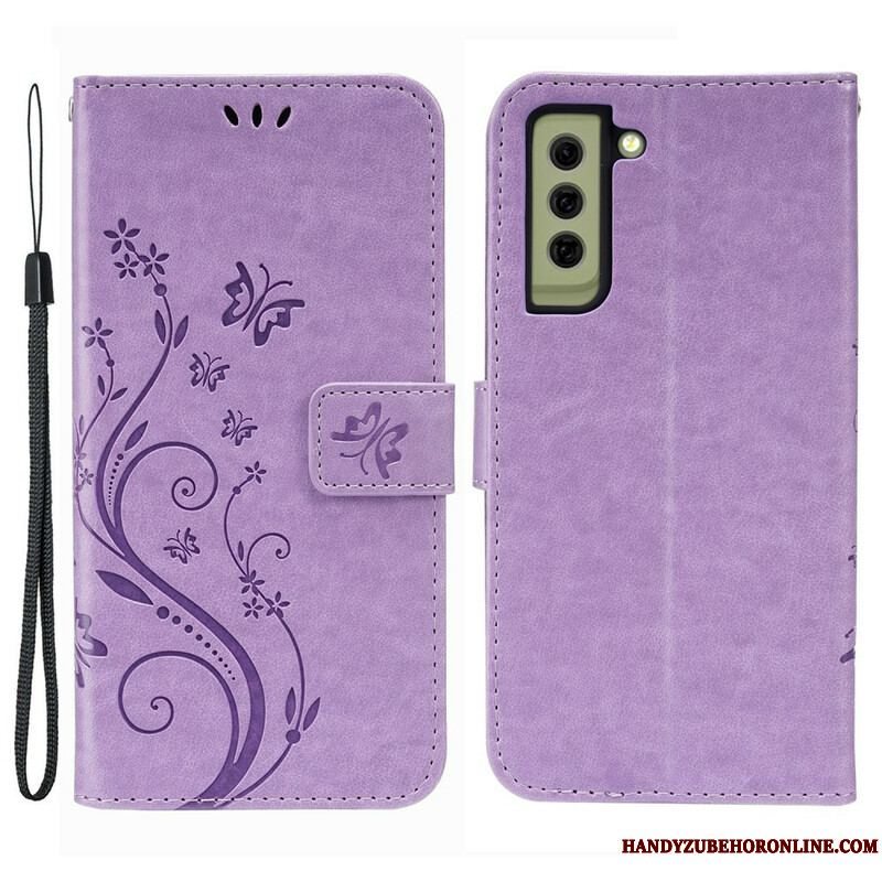 Flip Cover Samsung Galaxy S21 FE Sommerfugle I Vinden