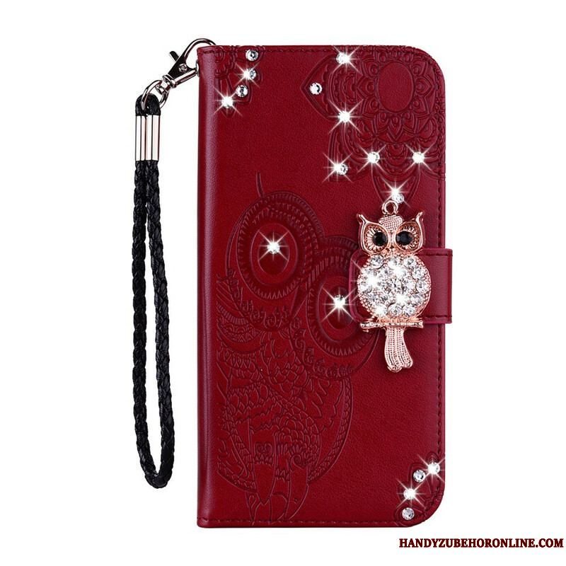 Flip Cover Samsung Galaxy S21 FE Ugle Mandala Og Charm