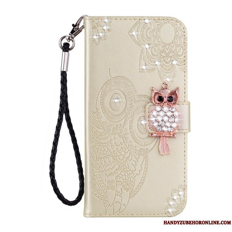 Flip Cover Samsung Galaxy S21 FE Ugle Mandala Og Charm