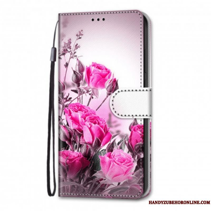 Flip Cover Samsung Galaxy S21 Ultra 5G Magiske Blomster