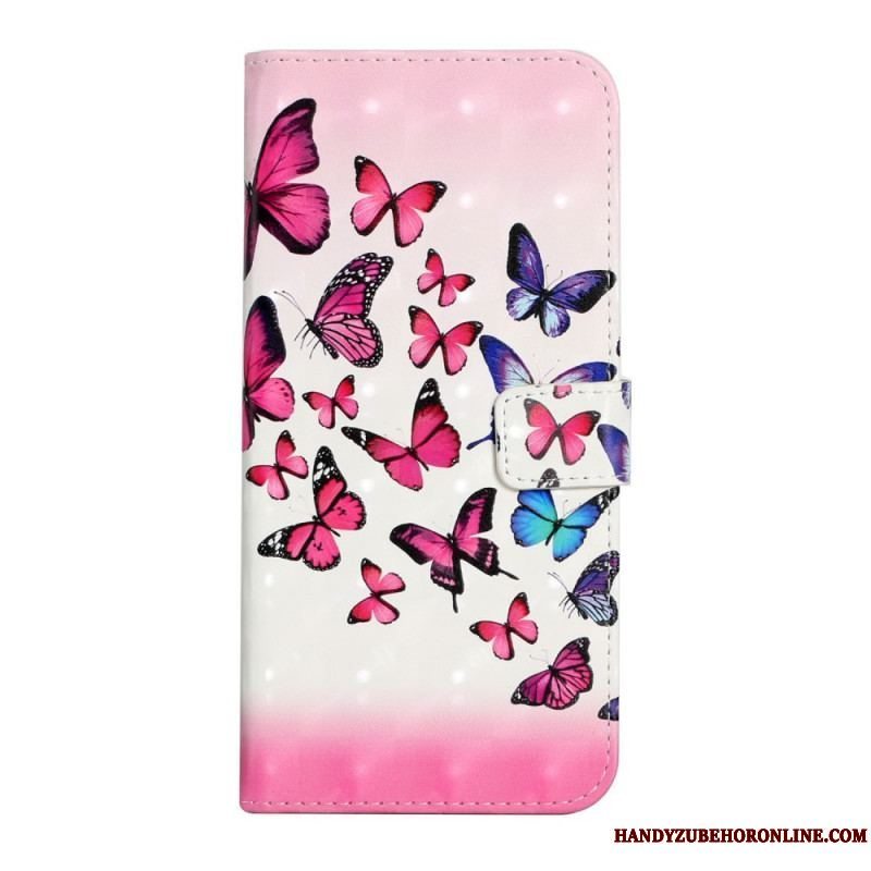 Flip Cover Samsung Galaxy S22 5G Flugt Af Sommerfugle