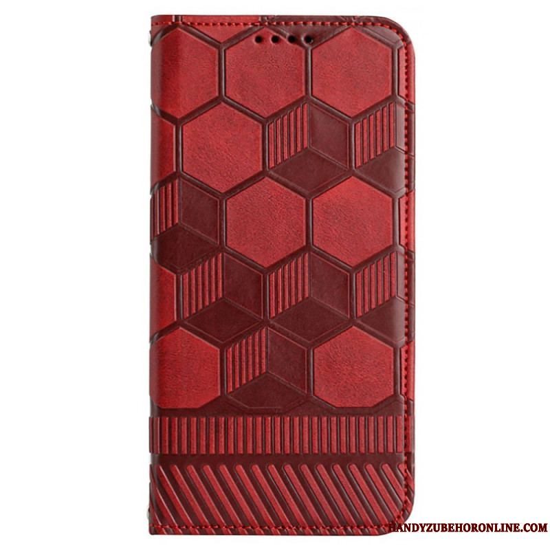 Flip Cover Samsung Galaxy S23 5G Fodboldbold Mønster