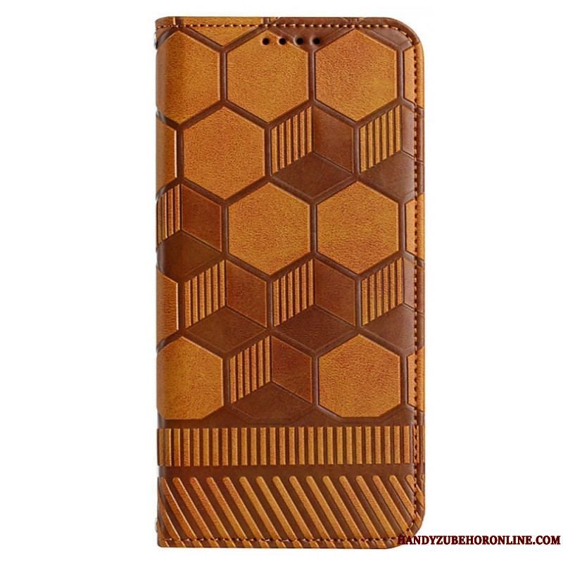 Flip Cover Samsung Galaxy S23 5G Fodboldbold Mønster