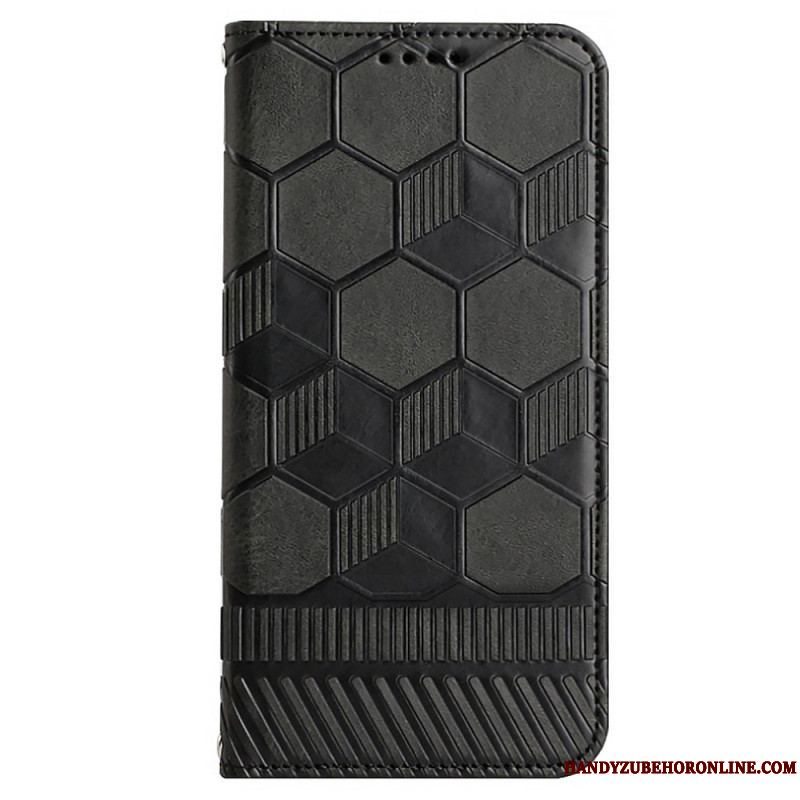 Flip Cover Samsung Galaxy S23 5G Fodboldbold Mønster