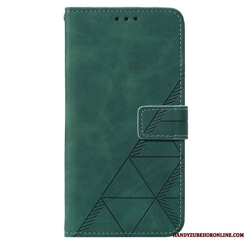 Flip Cover Samsung Galaxy S23 5G Med Snor Rem Trekanter