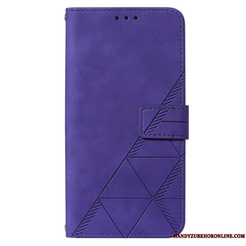 Flip Cover Samsung Galaxy S23 5G Med Snor Rem Trekanter