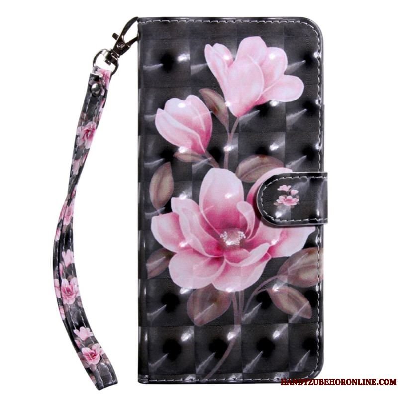 Flip Cover Samsung Galaxy S23 5G Med Snor Strappy Floral