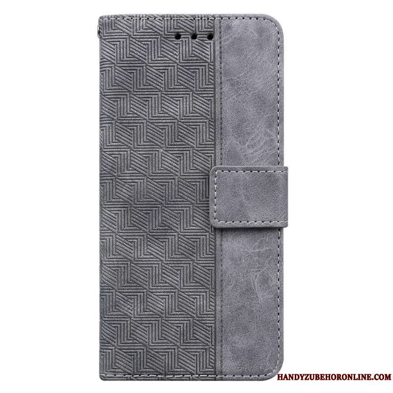 Flip Cover Samsung Galaxy S23 5G Med Snor Strappy Mønster