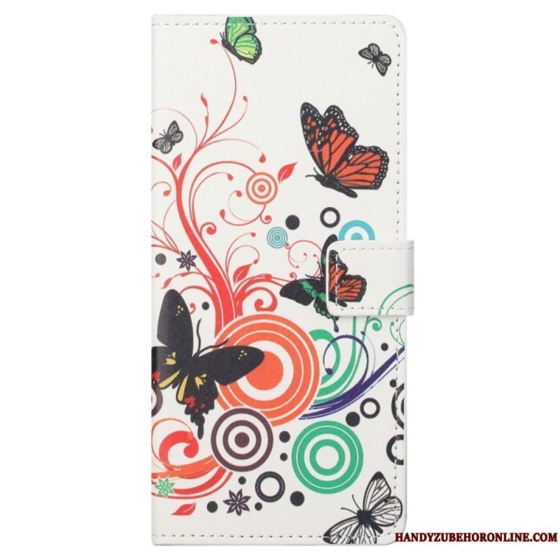 Flip Cover Samsung Galaxy S23 5G Smukke Sommerfugle