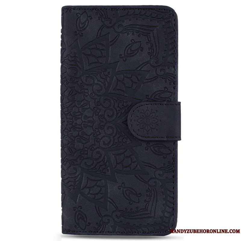 Flip Cover Samsung Galaxy S23 Plus 5G Med Snor Stilfuld Strappy Mandala