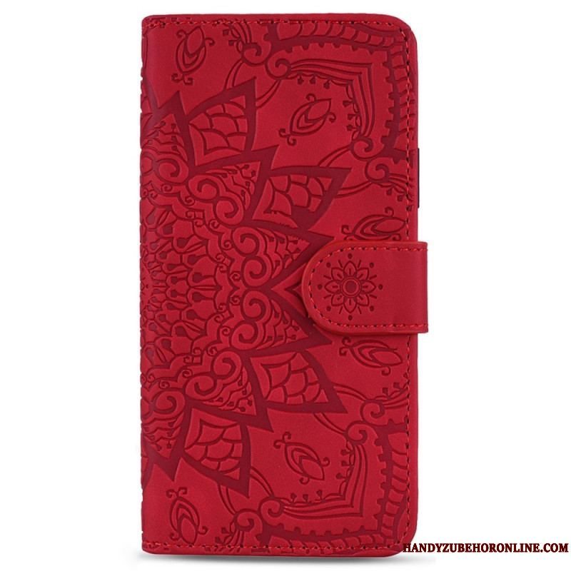 Flip Cover Samsung Galaxy S23 Plus 5G Med Snor Stilfuld Strappy Mandala