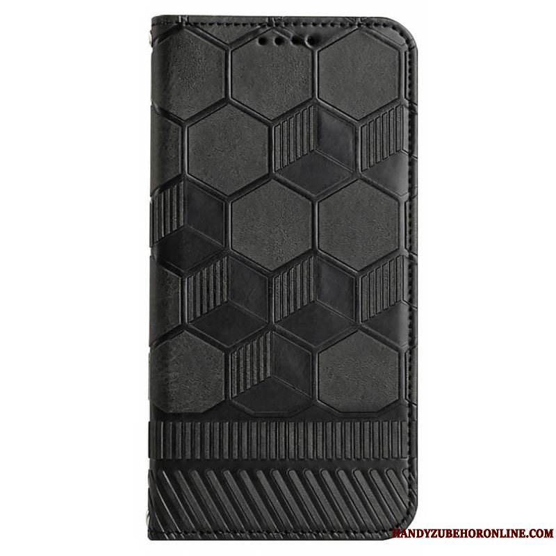 Flip Cover Samsung Galaxy S23 Plus 5G Med Snor Strappy Fodboldstil