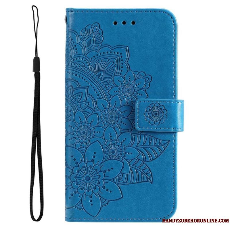 Flip Cover Samsung Galaxy S23 Plus 5G Med Snor Strappy Mandala