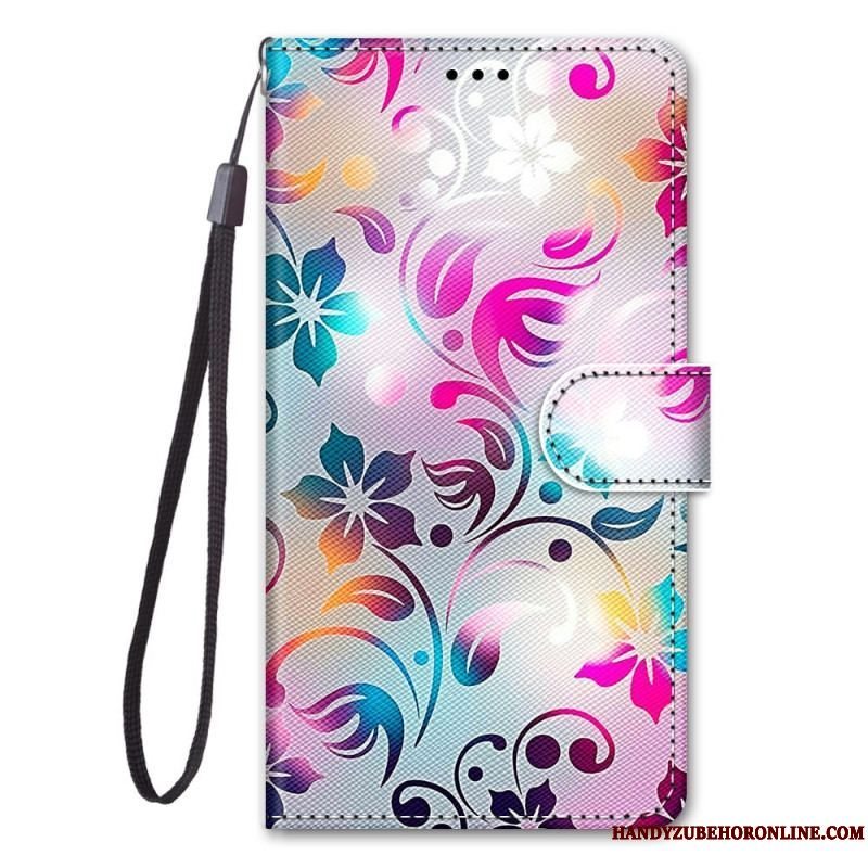 Flip Cover Samsung Galaxy S23 Ultra 5G Grafik Med Lanyard