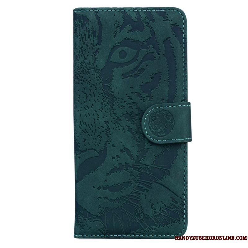 Flip Cover Samsung Galaxy S23 Ultra 5G Tiger Fodaftryk