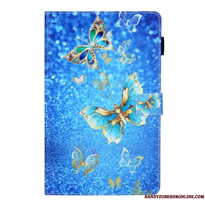 Flip Cover Samsung Galaxy Tab A8 (2021) Farverige Sommerfugle