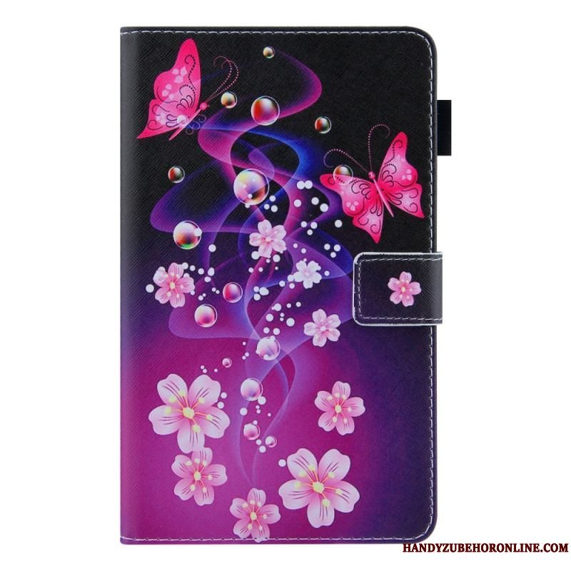 Flip Cover Samsung Galaxy Tab A8 (2021) Farverige Sommerfugle