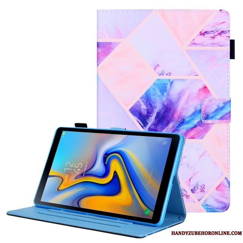 Flip Cover Samsung Galaxy Tab A8 (2021) Marmor Geometri Design