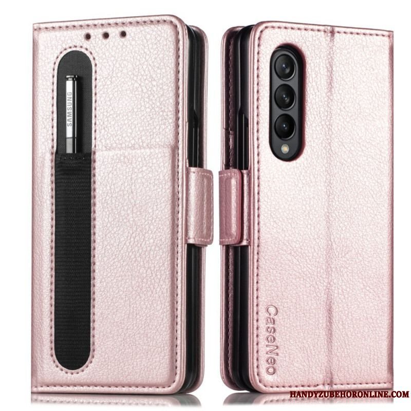 Flip Cover Samsung Galaxy Z Fold 3 5G Caseneo Lædereffekt