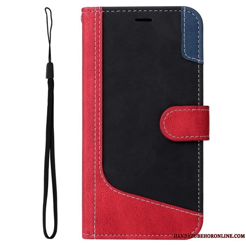 Flip Cover Sony Xperia 1 IV Tofarvet Med Rem