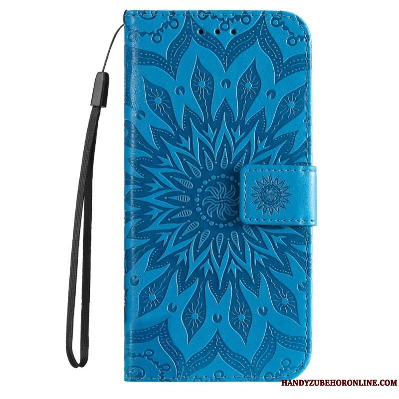 Flip Cover Sony Xperia 5 IV Mandala Sun Med Snor