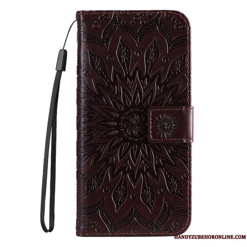 Flip Cover Sony Xperia 5 IV Mandala Sun Med Snor