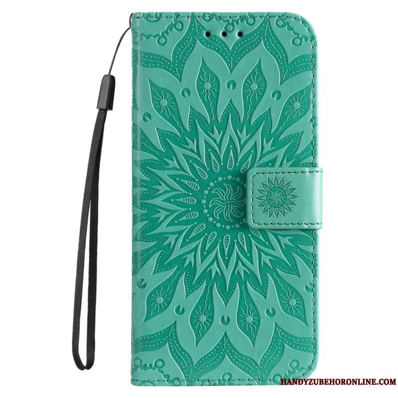 Flip Cover Sony Xperia 5 IV Mandala Sun Med Snor