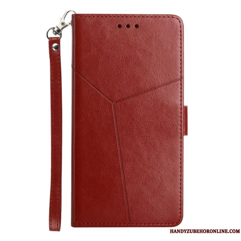 Flip Cover Sony Xperia 5 IV Med Snor Strappy Y-mønster