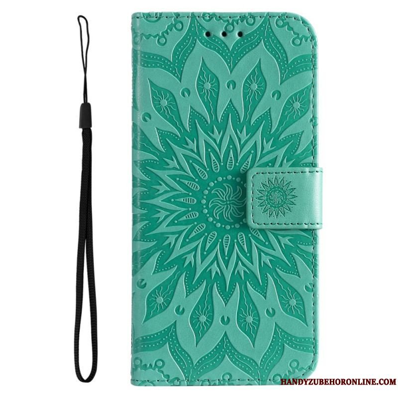 Flip Cover Xiaomi 12 Lite Mandala Sun Med Snor