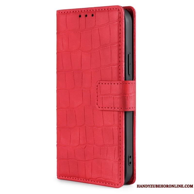 Flip Cover Xiaomi 12 Pro Skin-touch Krokodille